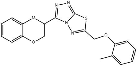 [3-(2,3-dihydro-1,4-benzodioxin-2-yl)[1,2,4]triazolo[3,4-b][1,3,4]thiadiazol-6-yl]methyl 2-methylphenyl ether Structure