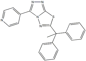 6-(1,1-diphenylethyl)-3-(4-pyridinyl)[1,2,4]triazolo[3,4-b][1,3,4]thiadiazole 구조식 이미지