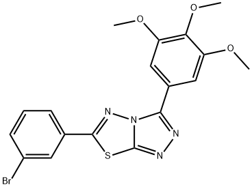 6-(3-bromophenyl)-3-(3,4,5-trimethoxyphenyl)[1,2,4]triazolo[3,4-b][1,3,4]thiadiazole Structure