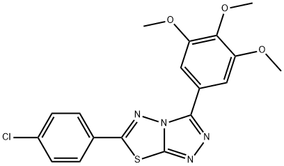 6-(4-chlorophenyl)-3-(3,4,5-trimethoxyphenyl)[1,2,4]triazolo[3,4-b][1,3,4]thiadiazole Structure