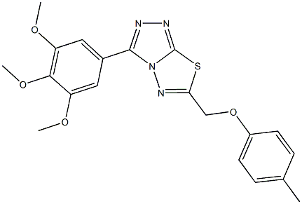 6-[(4-methylphenoxy)methyl]-3-(3,4,5-trimethoxyphenyl)[1,2,4]triazolo[3,4-b][1,3,4]thiadiazole 구조식 이미지