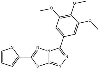 6-(2-thienyl)-3-(3,4,5-trimethoxyphenyl)[1,2,4]triazolo[3,4-b][1,3,4]thiadiazole Structure