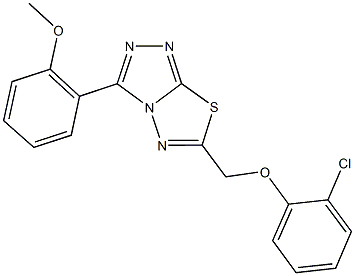 6-[(2-chlorophenoxy)methyl]-3-(2-methoxyphenyl)[1,2,4]triazolo[3,4-b][1,3,4]thiadiazole Structure