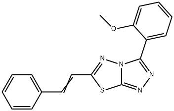 methyl 2-[6-(2-phenylvinyl)[1,2,4]triazolo[3,4-b][1,3,4]thiadiazol-3-yl]phenyl ether Structure