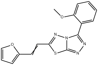 2-{6-[2-(2-furyl)vinyl][1,2,4]triazolo[3,4-b][1,3,4]thiadiazol-3-yl}phenyl methyl ether Structure