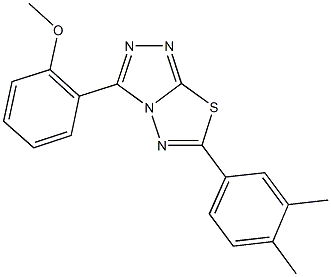 2-[6-(3,4-dimethylphenyl)[1,2,4]triazolo[3,4-b][1,3,4]thiadiazol-3-yl]phenyl methyl ether Structure