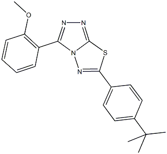 6-(4-tert-butylphenyl)-3-(2-methoxyphenyl)[1,2,4]triazolo[3,4-b][1,3,4]thiadiazole Structure