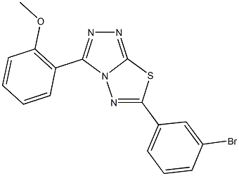 2-[6-(3-bromophenyl)[1,2,4]triazolo[3,4-b][1,3,4]thiadiazol-3-yl]phenyl methyl ether Structure