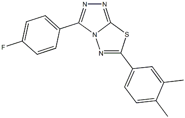 6-(3,4-dimethylphenyl)-3-(4-fluorophenyl)[1,2,4]triazolo[3,4-b][1,3,4]thiadiazole 구조식 이미지