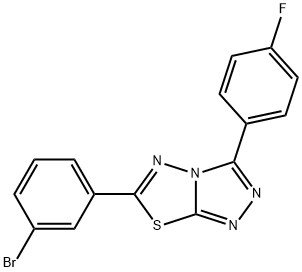 6-(3-bromophenyl)-3-(4-fluorophenyl)[1,2,4]triazolo[3,4-b][1,3,4]thiadiazole Structure