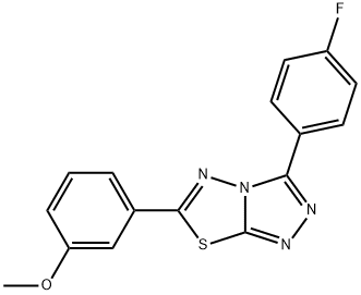 3-[3-(4-fluorophenyl)[1,2,4]triazolo[3,4-b][1,3,4]thiadiazol-6-yl]phenyl methyl ether Structure