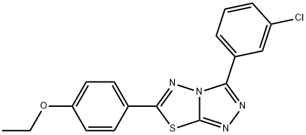 4-[3-(3-chlorophenyl)[1,2,4]triazolo[3,4-b][1,3,4]thiadiazol-6-yl]phenyl ethyl ether 구조식 이미지