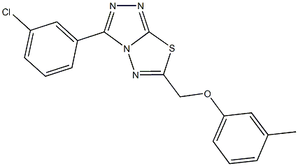 [3-(3-chlorophenyl)[1,2,4]triazolo[3,4-b][1,3,4]thiadiazol-6-yl]methyl 3-methylphenyl ether Structure