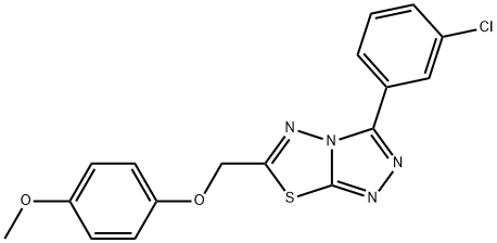 3-(3-chlorophenyl)-6-[(4-methoxyphenoxy)methyl][1,2,4]triazolo[3,4-b][1,3,4]thiadiazole Structure