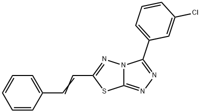 3-(3-chlorophenyl)-6-(2-phenylvinyl)[1,2,4]triazolo[3,4-b][1,3,4]thiadiazole Structure