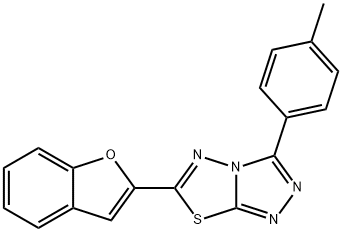 6-(1-benzofuran-2-yl)-3-(4-methylphenyl)[1,2,4]triazolo[3,4-b][1,3,4]thiadiazole Structure