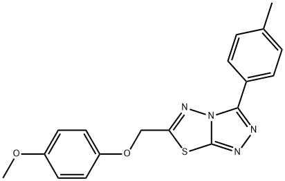 6-[(4-methoxyphenoxy)methyl]-3-(4-methylphenyl)[1,2,4]triazolo[3,4-b][1,3,4]thiadiazole 구조식 이미지