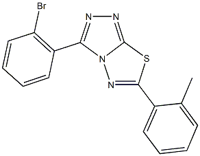 3-(2-bromophenyl)-6-(2-methylphenyl)[1,2,4]triazolo[3,4-b][1,3,4]thiadiazole Structure