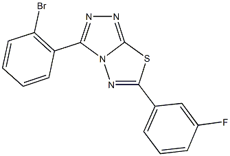 3-(2-bromophenyl)-6-(3-fluorophenyl)[1,2,4]triazolo[3,4-b][1,3,4]thiadiazole Structure