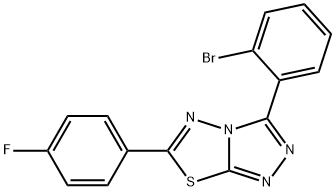 3-(2-bromophenyl)-6-(4-fluorophenyl)[1,2,4]triazolo[3,4-b][1,3,4]thiadiazole Structure