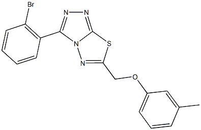 [3-(2-bromophenyl)[1,2,4]triazolo[3,4-b][1,3,4]thiadiazol-6-yl]methyl 3-methylphenyl ether 구조식 이미지