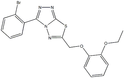 3-(2-bromophenyl)-6-[(2-ethoxyphenoxy)methyl][1,2,4]triazolo[3,4-b][1,3,4]thiadiazole Structure