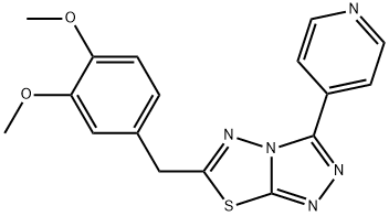 6-(3,4-dimethoxybenzyl)-3-(4-pyridinyl)[1,2,4]triazolo[3,4-b][1,3,4]thiadiazole 구조식 이미지