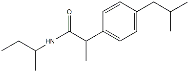 N-(sec-butyl)-2-(4-isobutylphenyl)propanamide 구조식 이미지
