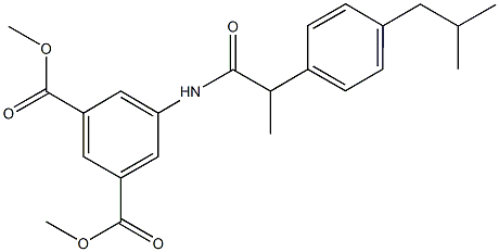 dimethyl 5-{[2-(4-isobutylphenyl)propanoyl]amino}isophthalate 구조식 이미지