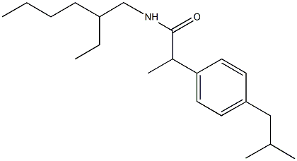 N-(2-ethylhexyl)-2-(4-isobutylphenyl)propanamide 구조식 이미지