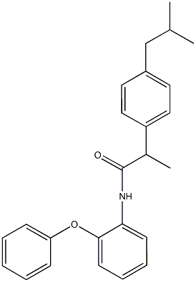 2-(4-isobutylphenyl)-N-(2-phenoxyphenyl)propanamide Structure