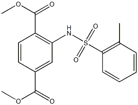 dimethyl 2-{[(2-methylphenyl)sulfonyl]amino}terephthalate 구조식 이미지