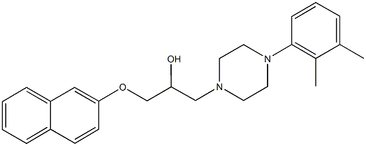 1-[4-(2,3-dimethylphenyl)-1-piperazinyl]-3-(2-naphthyloxy)-2-propanol 구조식 이미지