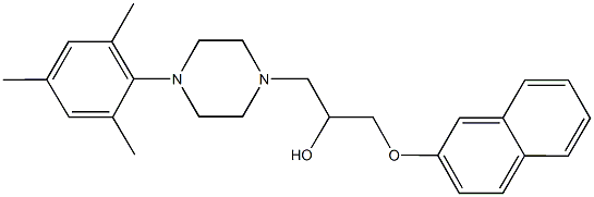 1-(4-mesityl-1-piperazinyl)-3-(2-naphthyloxy)-2-propanol 구조식 이미지