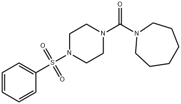 1-{[4-(phenylsulfonyl)-1-piperazinyl]carbonyl}azepane 구조식 이미지