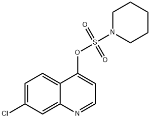 7-chloro-4-quinolinyl 1-piperidinesulfonate Structure