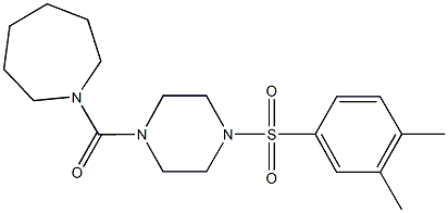 1-({4-[(3,4-dimethylphenyl)sulfonyl]-1-piperazinyl}carbonyl)azepane 구조식 이미지