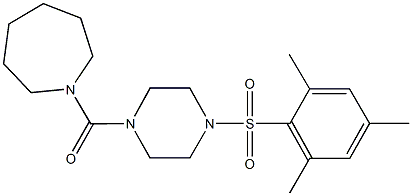 1-{[4-(mesitylsulfonyl)-1-piperazinyl]carbonyl}azepane 구조식 이미지