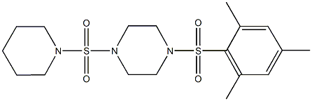 1-(mesitylsulfonyl)-4-(1-piperidinylsulfonyl)piperazine Structure