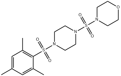 4-{[4-(mesitylsulfonyl)-1-piperazinyl]sulfonyl}morpholine Structure