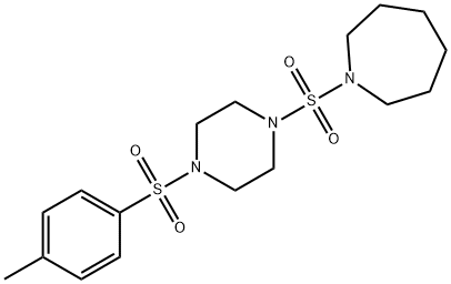 1-({4-[(4-methylphenyl)sulfonyl]-1-piperazinyl}sulfonyl)azepane 구조식 이미지