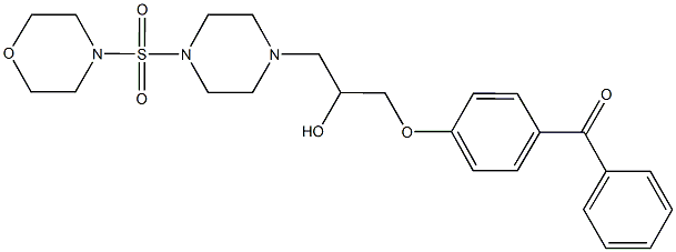 (4-{2-hydroxy-3-[4-(4-morpholinylsulfonyl)-1-piperazinyl]propoxy}phenyl)(phenyl)methanone 구조식 이미지