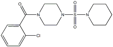 1-(2-chlorobenzoyl)-4-(1-piperidinylsulfonyl)piperazine Structure