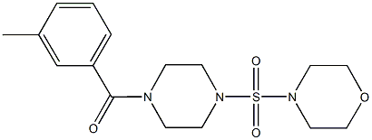 4-{[4-(3-methylbenzoyl)-1-piperazinyl]sulfonyl}morpholine Structure