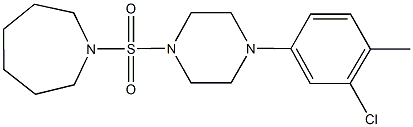 1-{[4-(3-chloro-4-methylphenyl)-1-piperazinyl]sulfonyl}azepane Structure