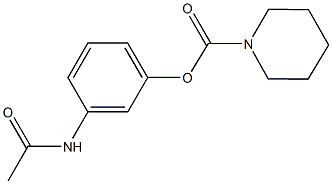 3-(acetylamino)phenyl 1-piperidinecarboxylate 구조식 이미지