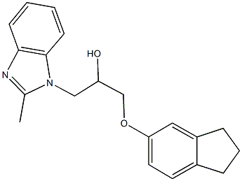 1-(2,3-dihydro-1H-inden-5-yloxy)-3-(2-methyl-1H-benzimidazol-1-yl)-2-propanol Structure