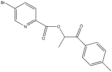1-methyl-2-(4-methylphenyl)-2-oxoethyl 5-bromo-2-pyridinecarboxylate Structure
