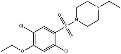2,5-dichloro-4-[(4-ethyl-1-piperazinyl)sulfonyl]phenyl ethyl ether 구조식 이미지