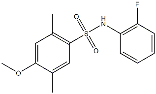 N-(2-fluorophenyl)-4-methoxy-2,5-dimethylbenzenesulfonamide Structure